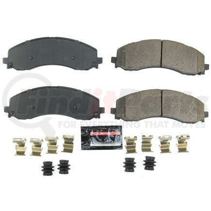 Z232223 by POWERSTOP BRAKES - Z23 EVOLUTION SPORT CARBON-FIBER BRAKE PADS W/ HARDWARE