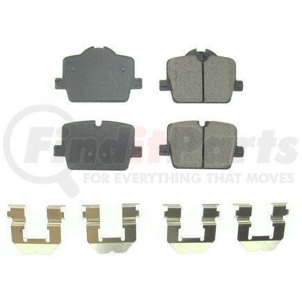 172221 by POWERSTOP BRAKES - Z17 EVOLUTION CERAMIC BRAKE PADS W/ HARDWARE