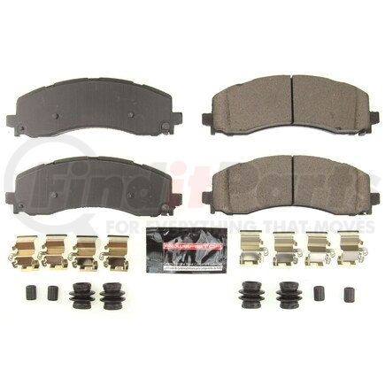 Z232225 by POWERSTOP BRAKES - Z23 EVOLUTION SPORT CARBON-FIBER BRAKE PADS W/ HARDWARE