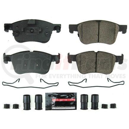 Z232300 by POWERSTOP BRAKES - Z23 EVOLUTION SPORT CARBON-FIBER BRAKE PADS W/ HARDWARE