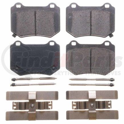 172118 by POWERSTOP BRAKES - Z17 EVOLUTION CERAMIC BRAKE PADS W/ HARDWARE