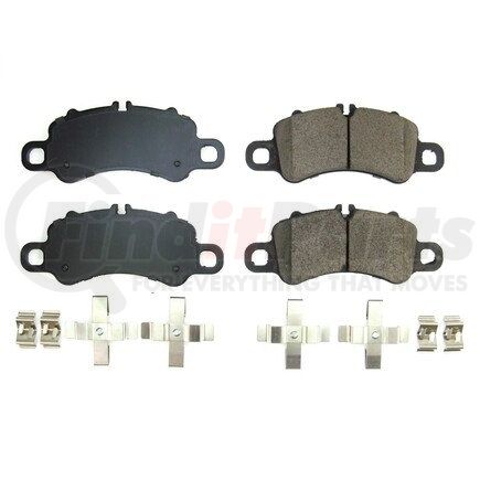 171905 by POWERSTOP BRAKES - Z17 EVOLUTION CERAMIC BRAKE PADS W/ HARDWARE