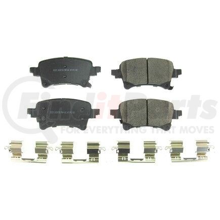 172233 by POWERSTOP BRAKES - Z17 EVOLUTION CERAMIC BRAKE PADS W/ HARDWARE