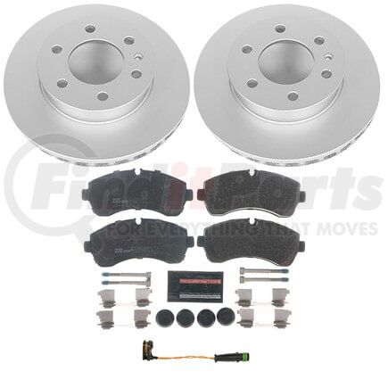 ESK6234 by POWERSTOP BRAKES - Genuine Geomet® Coated Rotors, ECE-R90 Disc Brake Pad Set + Hardware Kit