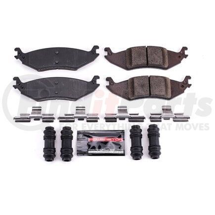 Z231046 by POWERSTOP BRAKES - Z23 EVOLUTION SPORT CARBON-FIBER BRAKE PADS W/ HARDWARE