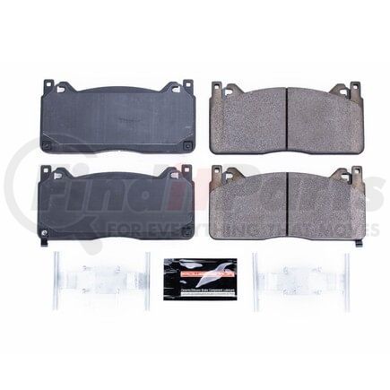 Z231853 by POWERSTOP BRAKES - Z23 EVOLUTION SPORT CARBON-FIBER BRAKE PADS W/ HARDWARE