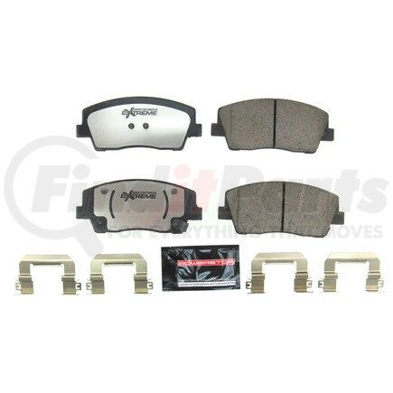 Z262117 by POWERSTOP BRAKES - Z26 STREET PERFORMANCE CARBON-FIBER CERAMIC BRAKE PADS W/ HARDWARE