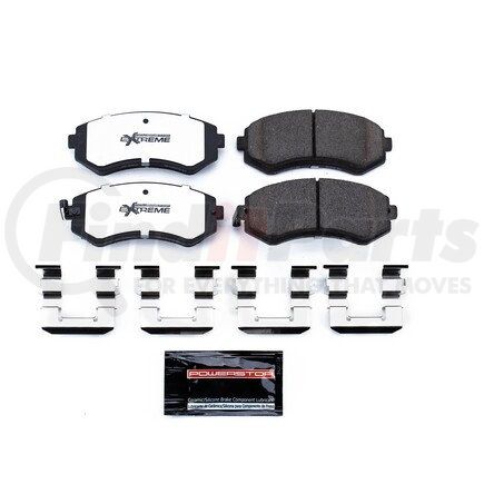 Z26422 by POWERSTOP BRAKES - Z26 STREET PERFORMANCE CARBON-FIBER CERAMIC BRAKE PADS W/ HARDWARE