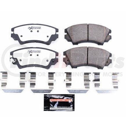 Z261404 by POWERSTOP BRAKES - Z26 STREET PERFORMANCE CARBON-FIBER CERAMIC BRAKE PADS W/ HARDWARE