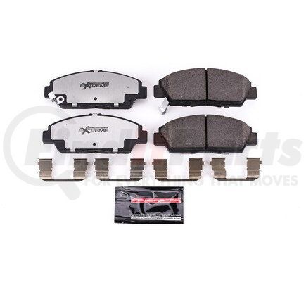 Z26568 by POWERSTOP BRAKES - Z26 STREET PERFORMANCE CARBON-FIBER CERAMIC BRAKE PADS W/ HARDWARE