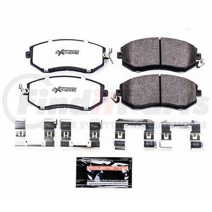 Z261539 by POWERSTOP BRAKES - Z26 STREET PERFORMANCE CARBON-FIBER CERAMIC BRAKE PADS W/ HARDWARE