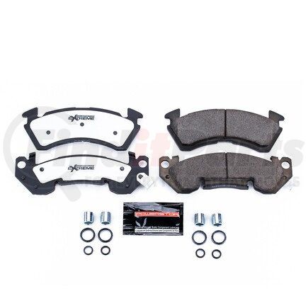 Z26614 by POWERSTOP BRAKES - Z26 STREET PERFORMANCE CARBON-FIBER CERAMIC BRAKE PADS W/ HARDWARE