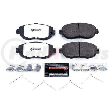 Z26619 by POWERSTOP BRAKES - Z26 STREET PERFORMANCE CARBON-FIBER CERAMIC BRAKE PADS W/ HARDWARE