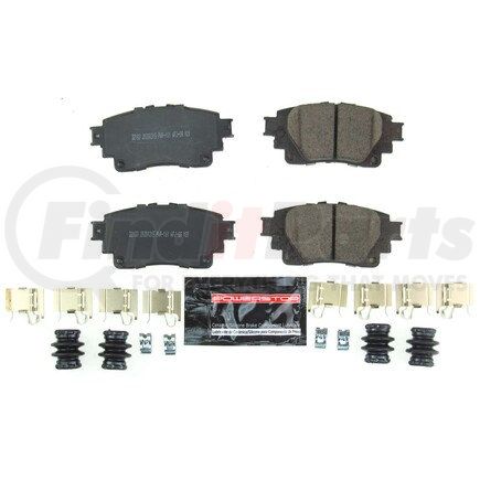 Z232183 by POWERSTOP BRAKES - Z23 EVOLUTION SPORT CARBON-FIBER BRAKE PADS W/ HARDWARE