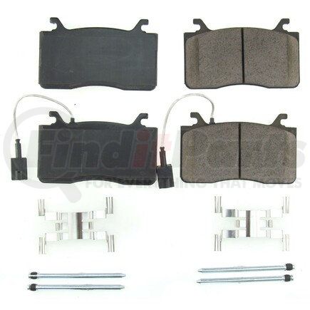 172052 by POWERSTOP BRAKES - Z17 EVOLUTION CERAMIC BRAKE PADS W/ HARDWARE