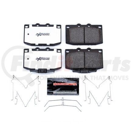 Z26331 by POWERSTOP BRAKES - Z26 STREET PERFORMANCE CARBON-FIBER CERAMIC BRAKE PADS W/ HARDWARE