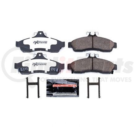 Z26628 by POWERSTOP BRAKES - Z26 STREET PERFORMANCE CARBON-FIBER CERAMIC BRAKE PADS W/ HARDWARE