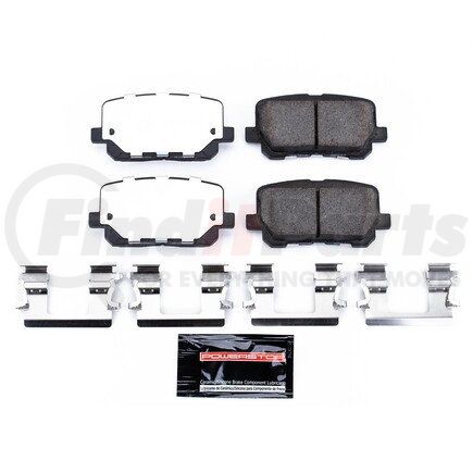 Z261766 by POWERSTOP BRAKES - Z26 STREET PERFORMANCE CARBON-FIBER CERAMIC BRAKE PADS W/ HARDWARE