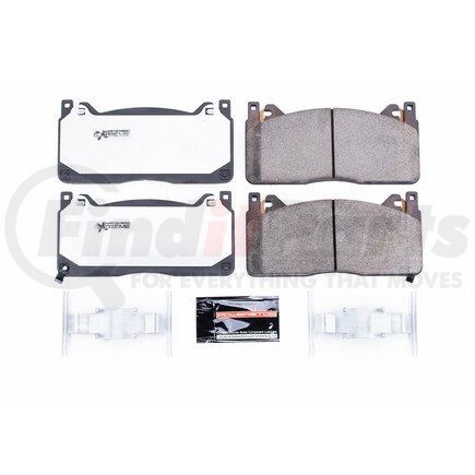 Z261853 by POWERSTOP BRAKES - Z26 STREET PERFORMANCE CARBON-FIBER CERAMIC BRAKE PADS W/ HARDWARE