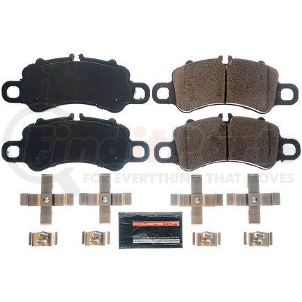 Z231905 by POWERSTOP BRAKES - Z23 EVOLUTION SPORT CARBON-FIBER BRAKE PADS W/ HARDWARE