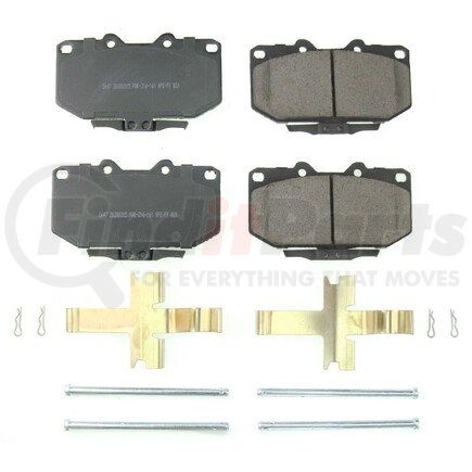 17647 by POWERSTOP BRAKES - Z17 EVOLUTION CERAMIC BRAKE PADS W/ HARDWARE