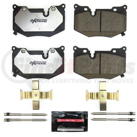 Z26-8010 by POWERSTOP BRAKES - Z26 STREET PERFORMANCE CARBON-FIBER CERAMIC BRAKE PADS W/ HARDWARE