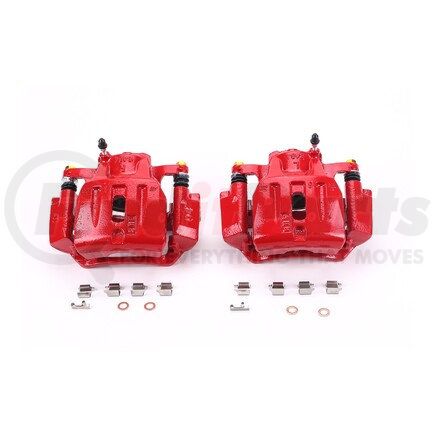 S2664 by POWERSTOP BRAKES - Red Powder Coated Calipers