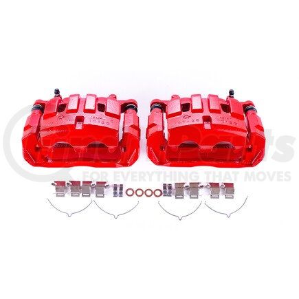 S5508 by POWERSTOP BRAKES - Red Powder Coated Calipers