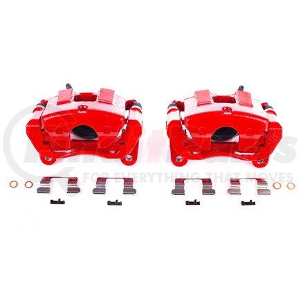 S5528 by POWERSTOP BRAKES - Red Powder Coated Calipers