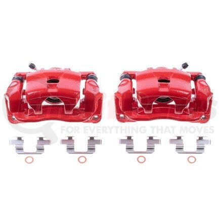 S3104 by POWERSTOP BRAKES - Red Powder Coated Calipers