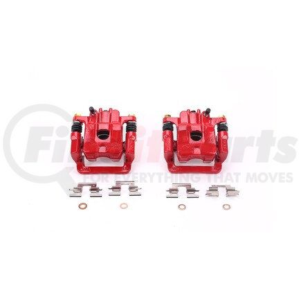 S2674 by POWERSTOP BRAKES - Red Powder Coated Calipers