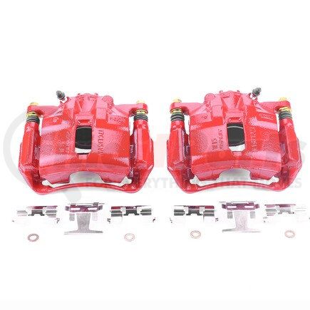 S1462 by POWERSTOP BRAKES - Red Powder Coated Calipers