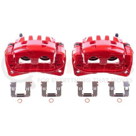 S2682B by POWERSTOP BRAKES - Red Powder Coated Calipers