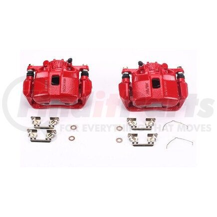 S6038 by POWERSTOP BRAKES - Red Powder Coated Calipers