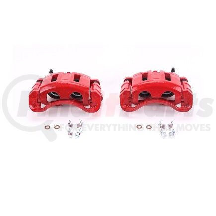 S4694 by POWERSTOP BRAKES - Red Powder Coated Calipers