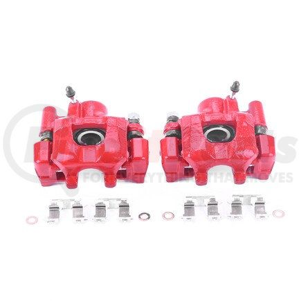 S2684 by POWERSTOP BRAKES - Red Powder Coated Calipers