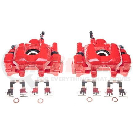 S2684B by POWERSTOP BRAKES - Red Powder Coated Calipers