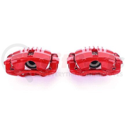 S4712 by POWERSTOP BRAKES - Red Powder Coated Calipers