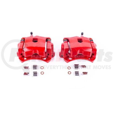 S2688 by POWERSTOP BRAKES - Red Powder Coated Calipers