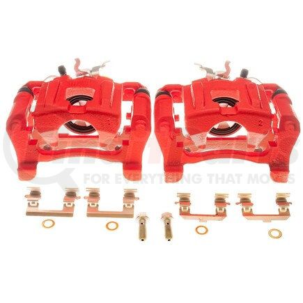 S15030 by POWERSTOP BRAKES - Red Powder Coated Calipers