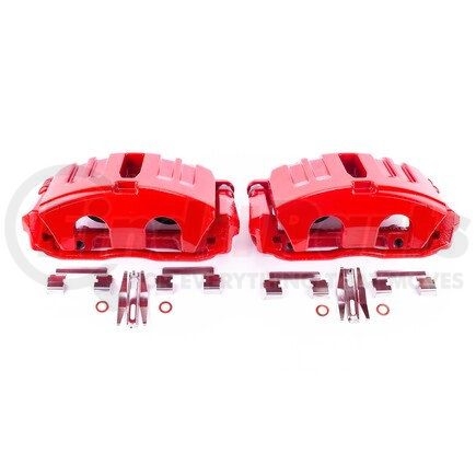 S5006C by POWERSTOP BRAKES - Red Powder Coated Calipers