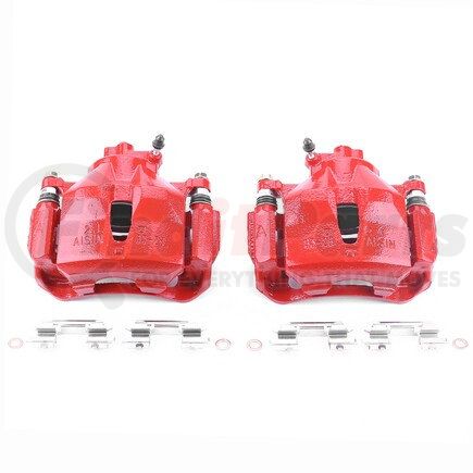 S2702 by POWERSTOP BRAKES - Red Powder Coated Calipers