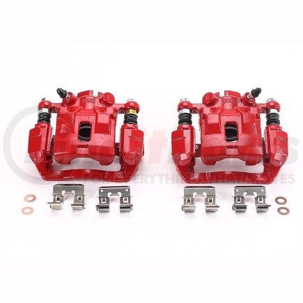 S3216 by POWERSTOP BRAKES - Red Powder Coated Calipers
