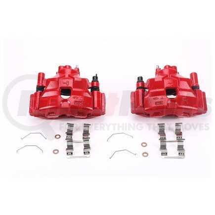 S2706 by POWERSTOP BRAKES - Red Powder Coated Calipers