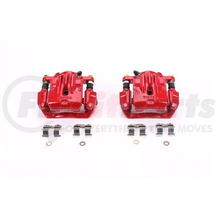 S3224 by POWERSTOP BRAKES - Red Powder Coated Calipers