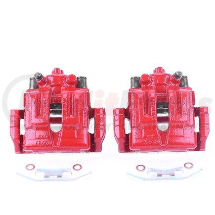 S3226 by POWERSTOP BRAKES - Red Powder Coated Calipers