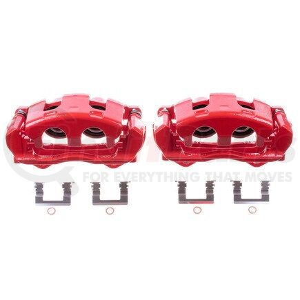 S5024 by POWERSTOP BRAKES - Red Powder Coated Calipers
