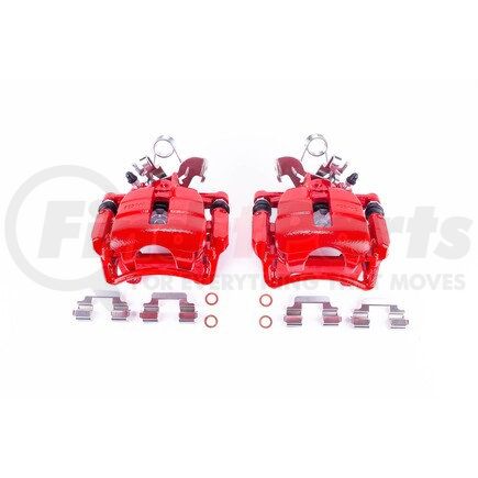 S3252 by POWERSTOP BRAKES - Red Powder Coated Calipers