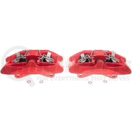 S2758 by POWERSTOP BRAKES - Red Powder Coated Calipers