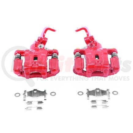 S3302 by POWERSTOP BRAKES - Red Powder Coated Calipers